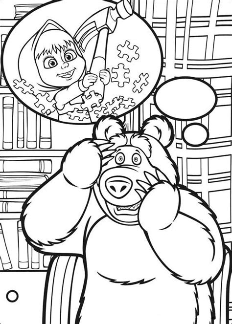 Find on coloring book thousands of coloring pages. Masha and the Bear Coloring Pages 6 | Bear coloring pages ...