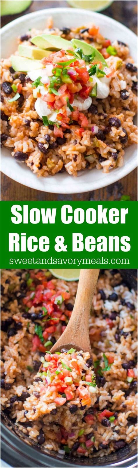 Use for tacos, burritos, enchiladas and more! Slow Cooker Rice and Beans is the perfect side dish or vegetarian meal you can make in the slow ...