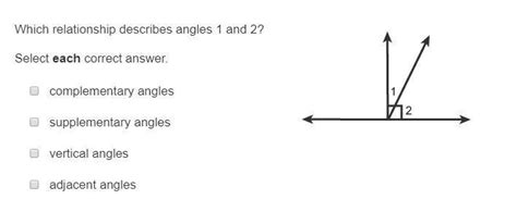 Clicking on the button takes you to the brainly search page for the selection. Solved Which relationship describes angles 1 and 2 ...