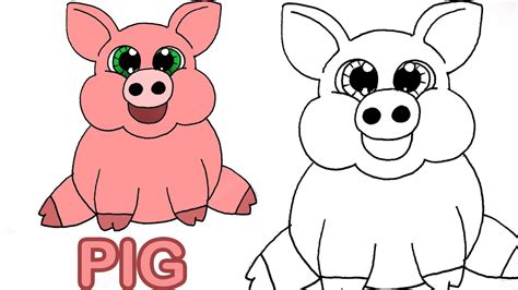 So definitely try to draw cool and cute pictures given here. Very Easy! How to Draw Cute Cartoon PIG. Art for Kids. - YouTube