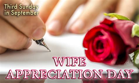 If you don't have a positive experience for any reason, we will do whatever it takes to make sure you are 100% happy with your purchase and shopping. Wife Appreciation Day celebrated/observed on September 20 ...