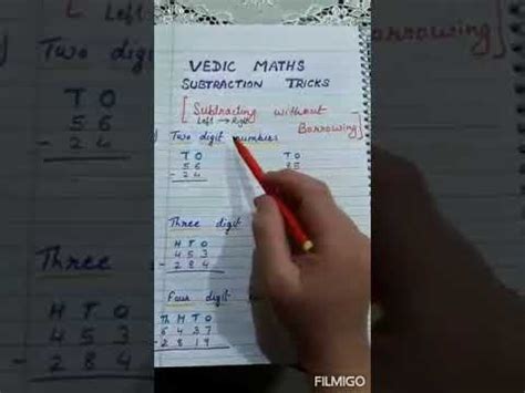 Vedic maths is based on a few simple rules that enable you solve all types of mathematical problems. Vedic Maths part 2( Subtraction Tricks) - YouTube