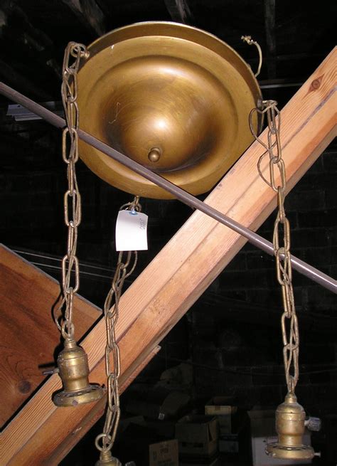 Long lifespan of 25,000 hours. Hanging Brass Fixture | ND MillWerk Salvage and Sales