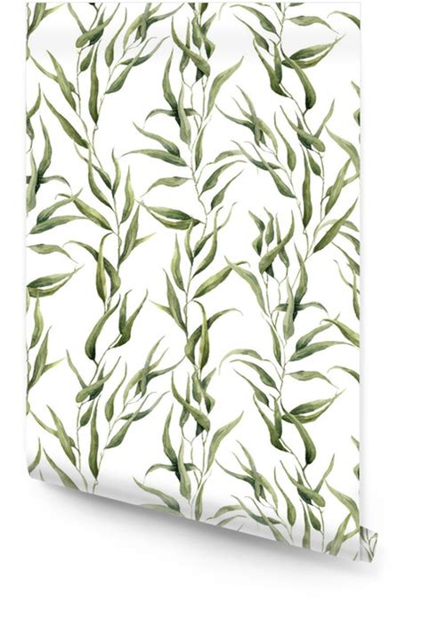 La sélection produits leroy merlin de ce vendredi au meilleur prix ! Rouleau de papier peint Aquarelle vert seamless floral ...