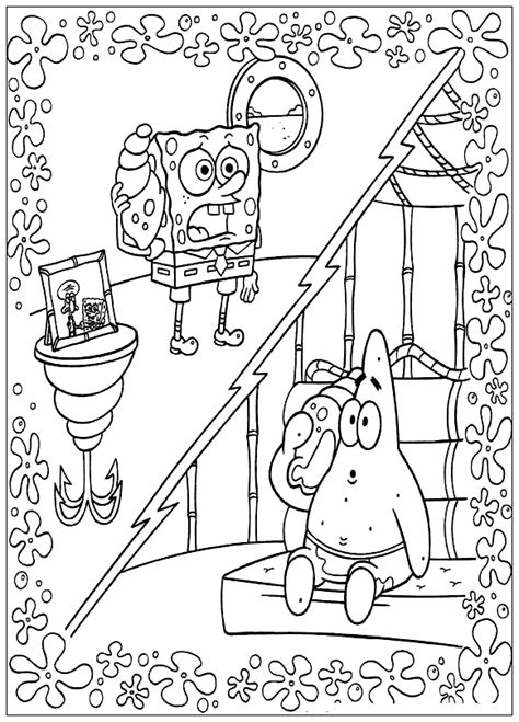 Da die rastlosigkeit zusammen mit kindern so beliebt ist, hat das … Malvorlagen - Haus Sponge Bob