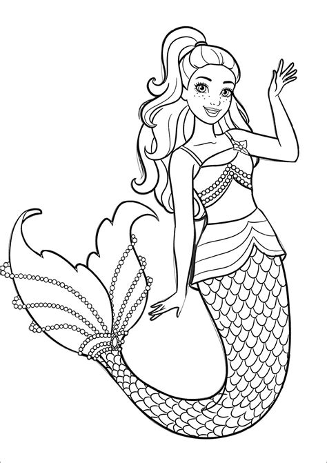 Coloring pages for girls ⭐ barbie mermaid princess, calissa queen of the mermaid, dolphin zuma. Barbie Coloring Pages - ColoringBay