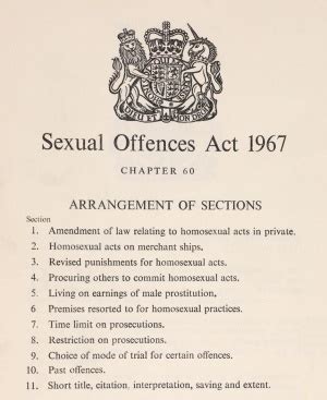 Seçim temsilcilerinin atanmasını sağlamak ve seçim masraflarını kontrol etmek; Sexual Offences Act 1967 - LGBT Archive