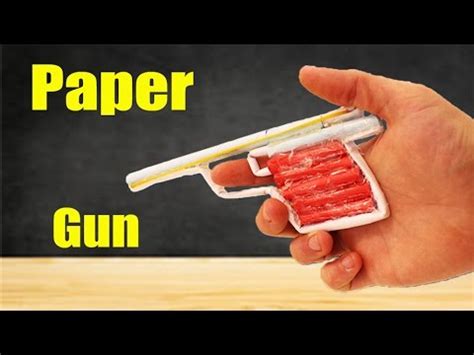 Paper gun that shoots paper bullets easy with trigger. How to make a Paper Gun that Shoots - With Trigger - YouTube