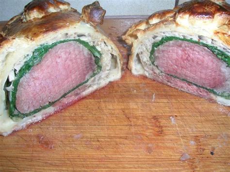 Faux filet or contre filet: Filet Wellington - nach meiner Art - , mit Safransauce ...