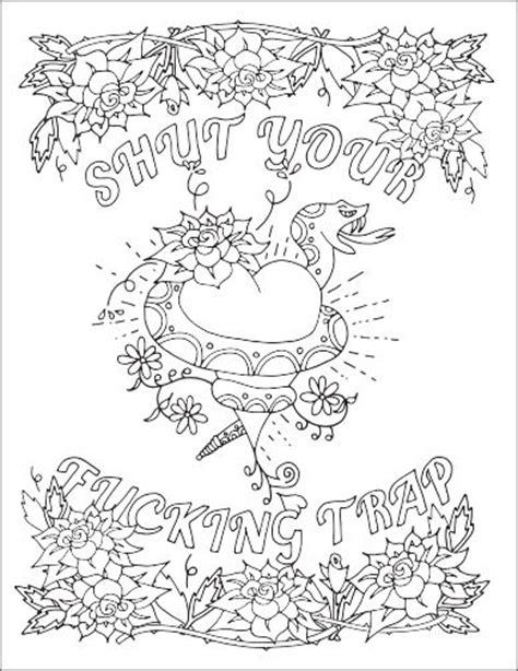 Coloring is not just for kids.in fact, some coloring is not for kids at all! Free printable swear word coloring pages - Swear Word ...