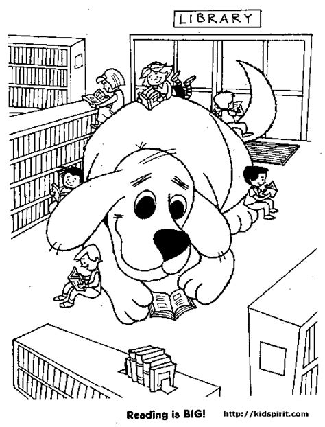 Feb 13, 2017 · clifford read about clifford the big red dog. Clifford in Library Clifford the Big Red Dog Coloring ...