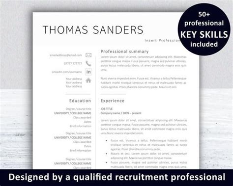 Show off your education and skills. Curriculum Vitae, Minimalist Resume Template, Admin Resume ...