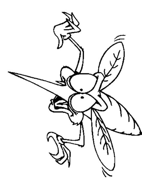 Realistic mosquito coloring page to print. Mosquito Coloring Pages to download and print for free