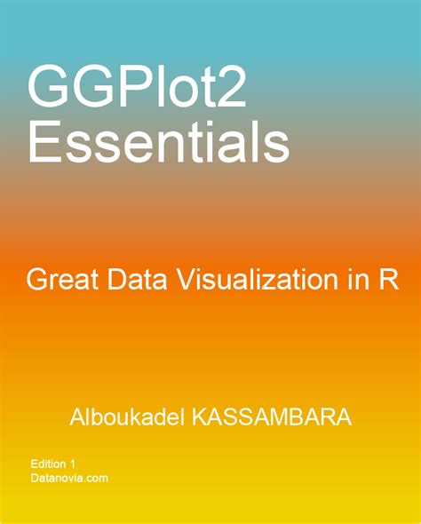 Great for beginners and highly recommended for professionals, fundamentals of data visualization is an approachable way to grasp a comprehensive understanding of effectively showcasing data. GGPlot2 Essentials for Great Data Visualization in R ...