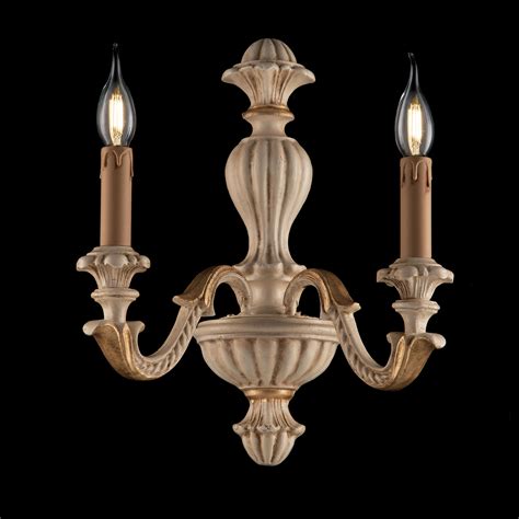 Vendita online lampade a parete rustiche. Bonetti Illumina Applique da parete in legno in stile ...