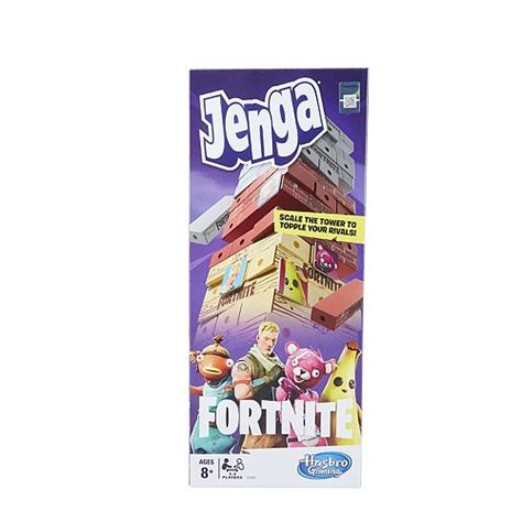 It's an exciting jenga game with artwork, themes, and characters inspired by the popular fortnite online video game • spin, stack, climb: Jenga: Fortnite Edition Block Stacking Game by Hasbro