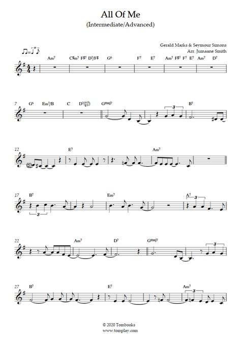 This smallest member of the brass family is by far the most popular among beginning musicians, while the professionals of all genres, be it jazz. Trumpet Sheet Music All of Me (Intermediate/Advanced Level) (Holiday Billie)