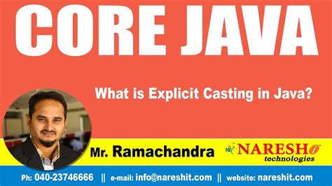 Okay, so the description above is technology focused. What is Explicit Casting in Java? | Core Java Tutorial ...