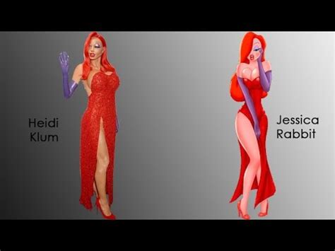 The german supermodel and project runway host is known as the halloween queen and this year she hold to that crown after appearing. How Heidi Klum Became Jessica Rabbit - YouTube