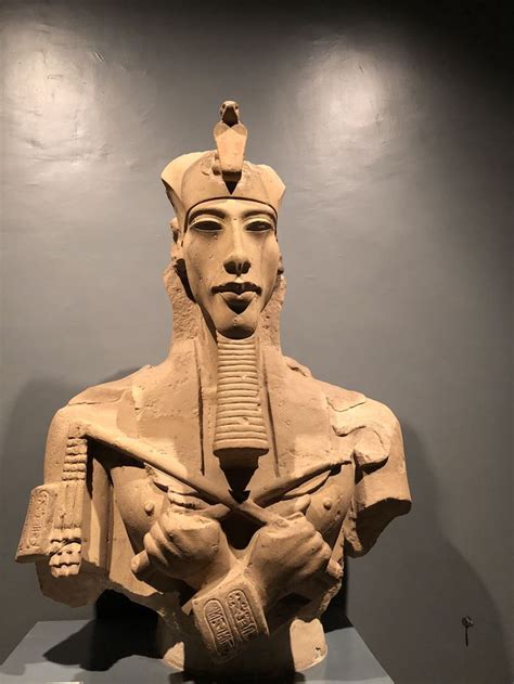 Akhenaton's sculptures usually show him with an elongated neck, protruding belly and a lower body form more closely related to the way women were depicted. Akhenaton | Relic, Luxor, Ancient mysteries