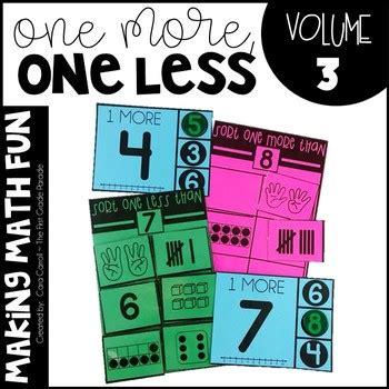 Mathematics can be fun if you treat it the right way. Making Math Fun Volume 3 - One More/ One Less by Cara ...
