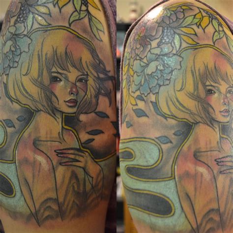 Done by zoey taylor at prix. My Audrey Kawasaki tattoo, done by Stephanie Flannery at ...