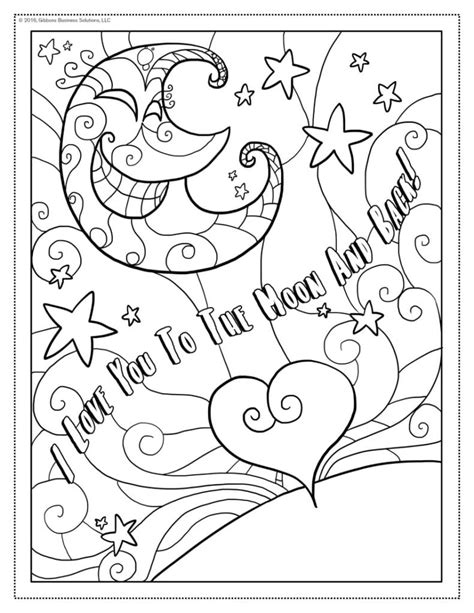 Color this cartoon owl with glasses and santa claus hat, sitting on a half moon, with beautiful winter clouds and stars. Moon Coloring Pages For Adults - NEO Coloring