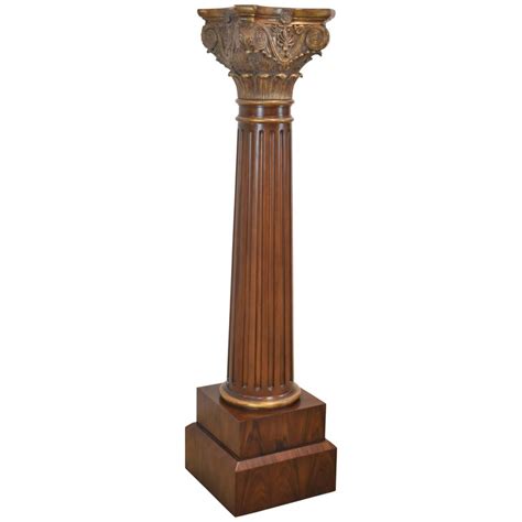 The dial face needs to be readable to the gardener and above the height of small plants, flowers and shrubbery that may otherwise interfere with the gnomon's shadow. Maitland Smith Neoclassical Fluted Column / Pedestal ...