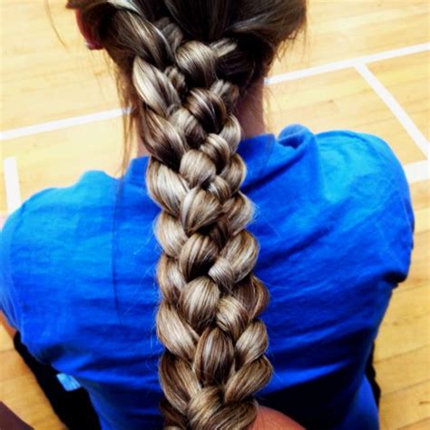 This braided hairstyle will work best on medium to long hair with minimal layers. 5 way braid. (With images) | Long hair styles, Hair ...