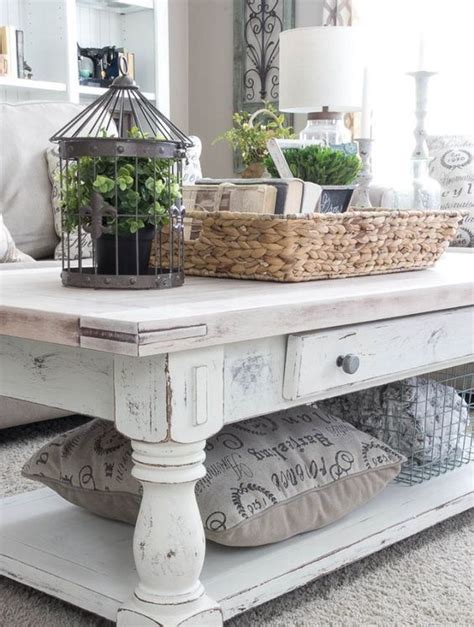 It looks fantastic and really suits the space. whitewashed distressed coffee table … | Shabby chic coffee ...