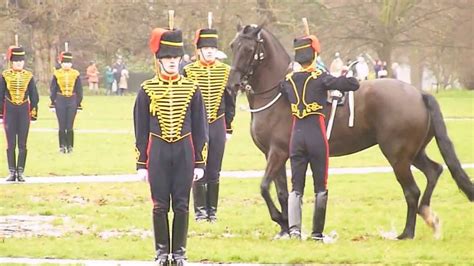 The castle will be closed to the general public when the salute takes place. A 41 Gun Salute by the King's Troop 06.02.14 - YouTube