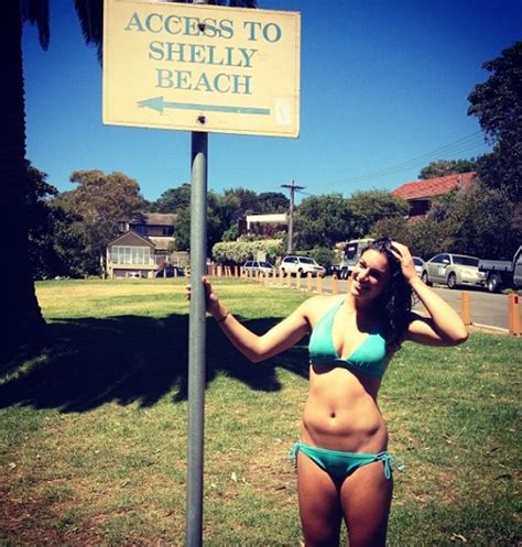 There's isn't much juice left. Michelle Jenneke and her bikini are enjoying summer