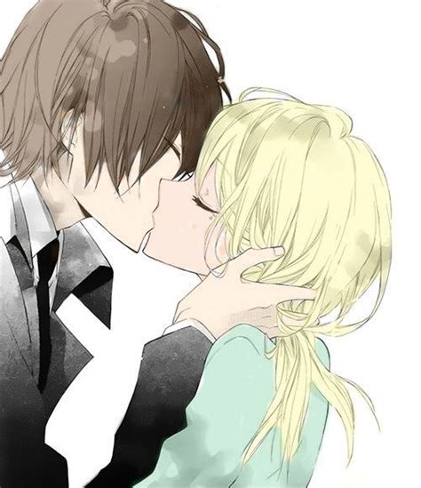 Picture or gifv only, please. boy kissing girl color edit | Anime couple kiss, Anime, Anime romance