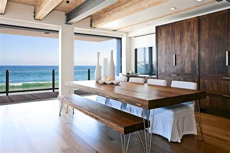 Select from one of our casual, yet elegant coastal dining tables in a variety of finishes and shapes. Matthew Perry's Malibu Beach House