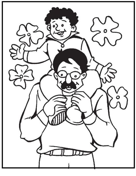 Includes 9 free printable father's day coloring sheets. Dan And Son On Father's Day coloring picture for kids ...