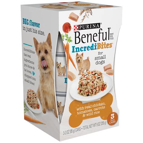 There are 3 flavors in this beneful wet dog food variety pack: Purina Beneful IncrediBites with Real Chicken Tomatoes ...