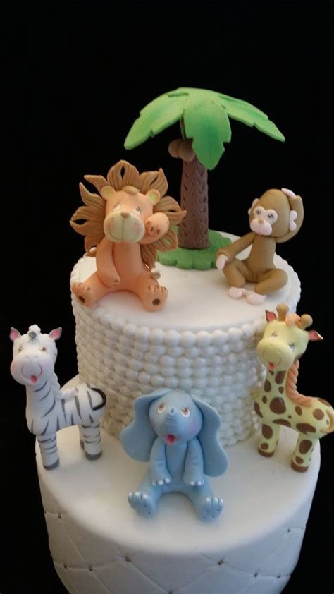 Pinky ducky provides information and tips on how to plan the perfect baby shower. Jungle Animal Cake Topper Baby Shower by ...