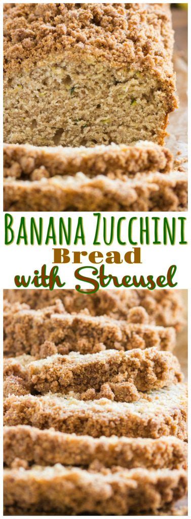 Place the bread on a cooling rack and allow to cool completely before serving. Zucchini Banana Bread With Streusel Topping - The Gold ...