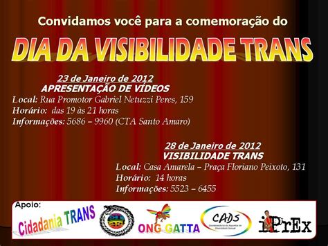 Com isso, muita gente ainda não entende sobre transsexualidade e ficar falando besteita por aí. tvarte: TVArte -23 DE JANEIRO DIA DA VISIBILIDADE TRANS