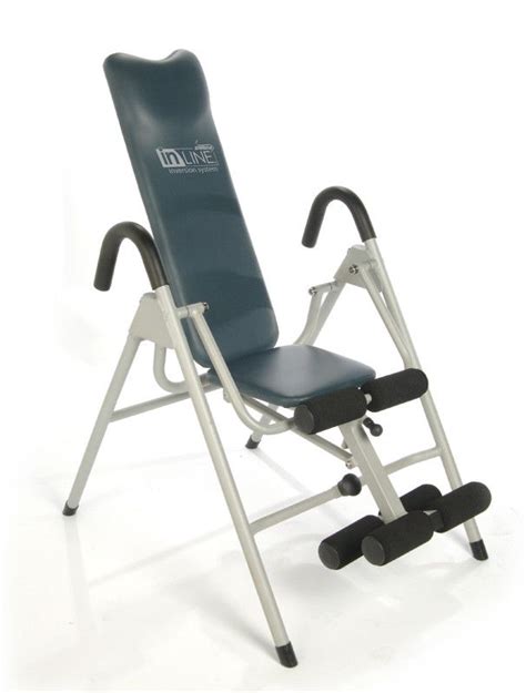 The seated inversion therapy system provides padded handlebar assists for easier inversion and easier return, leg lock features for extra security while inverted, a heavy steel construction frame, and skid resistant rubber floor protectors for maximum stability and security. Benefits of Inversion Chairs: Less stressful inversion ...