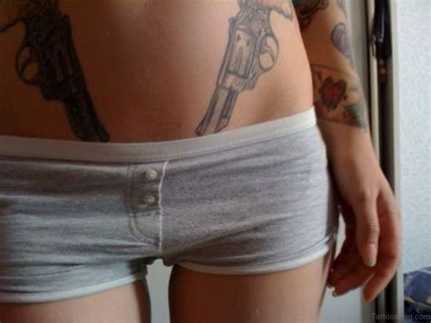 Use them in commercial designs under lifetime, perpetual & worldwide rights. Stomach Gun Tattoos For Females