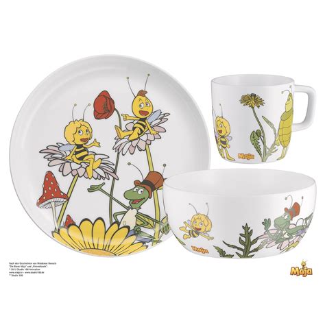 30 cm das kinderzimmer erobern soll. Auerhahn 22 6090 0142 Die Biene Maja Kinder Porzellan Set ...