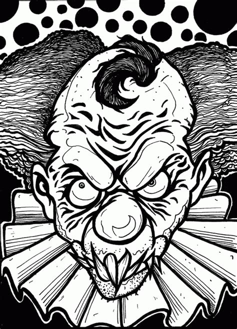 Coloring pages for kids of all ages. Scary Clown Coloring Pages - Coloring Home
