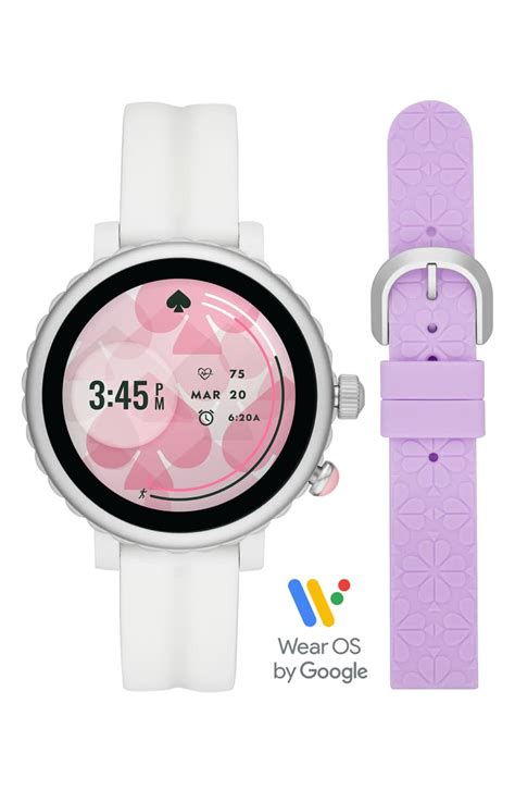 kate spade new york quail silicone strap smartwatch gift ...
