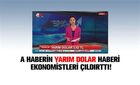 A haber'in yarım dolar 3,52 tl alt bandı (kj) kullandığına dair paylaşılan görsel montaj. A Haberin 'yarım dolar' haberi ekonomistleri çıldırttı!