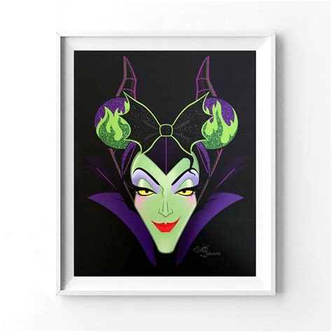 Add color in any way you choose. Maleficent Art Print | bubblechicchick | Maleficent art ...