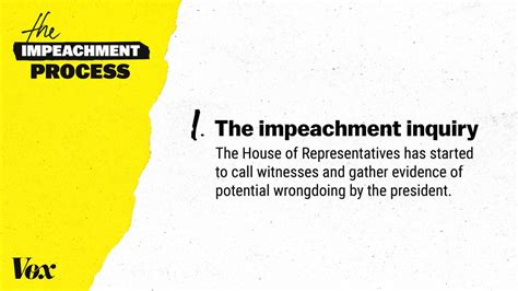 The act of making a formal statement that a public official might be guilty of a serious offence…. Impeachment Definition : A Step By Step Guide To The Trump ...