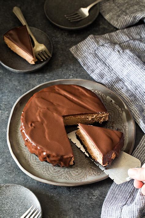 They bake up quickly in 3 mini springform pans so you can have dessert in no time. Serving 6 Inch Chocolate Cheesecake - Homemade In The Kitchen