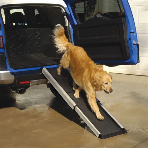 Zone tech folding dog pet steps ramp stairs car boot portable ladder new. Telescoping Smart Pet Ramp For Car & Home 40 inch - 70 ...