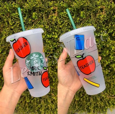 We've come up with some cute teacher gift ideas you can make at home in just a few minutes! Teacher Starbucks CupPersonalized Starbucks CupTeaching ...